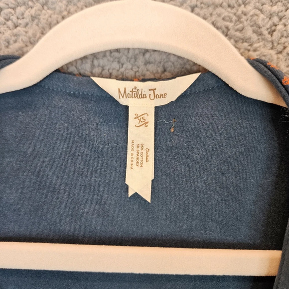 Matilda Jane, choose your own path green-burnt orange true wrap dress Sz XS - Picture 7 of 11